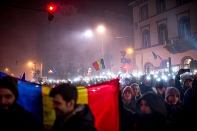 Crowd at night