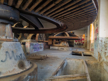 Interior of old abandoned factory