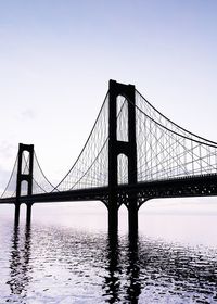 View of suspension bridge against sky