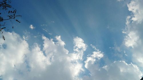 Low angle view of clouds in sky