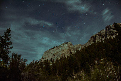 Low angle view of star field against star field