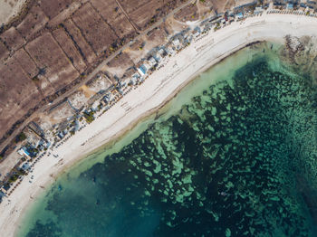 Aerial view of tropical beach