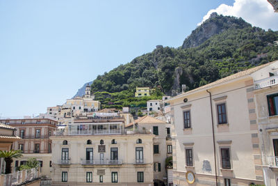 Low angle view of buildings against sky