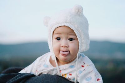 Portrait of cute baby girl