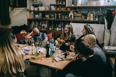 Group of people in restaurant