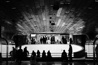 People waiting at subway station