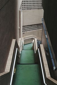 High angle view of stairs