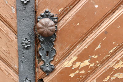 Close-up of closed door