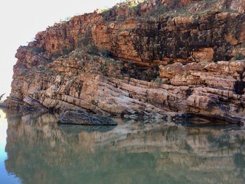 Rock formations in water