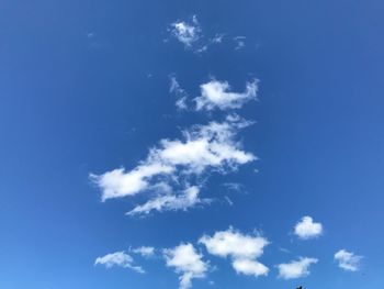 Low angle view of blue sky