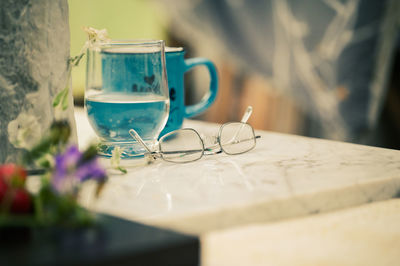 Close-up of drink on table