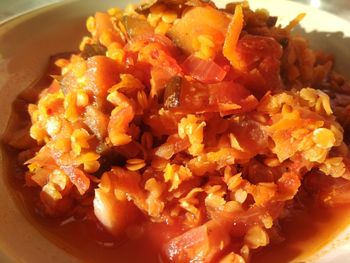 Close-up of food in plate