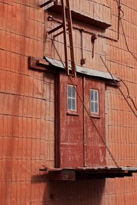 Low angle view of brick wall