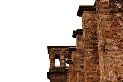 Low angle view of built structure against clear sky