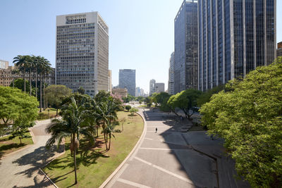 View of city against clear sky