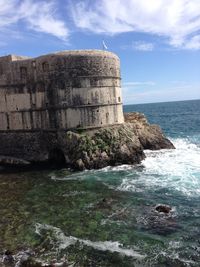 Rock formations at seaside