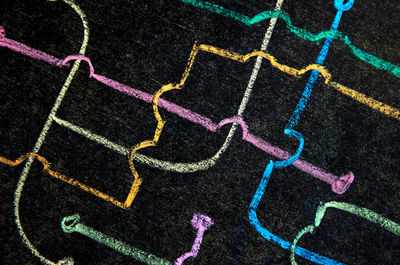 Full frame shot of multi colored road
