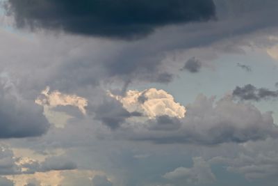 Low angle view of clouds in sky