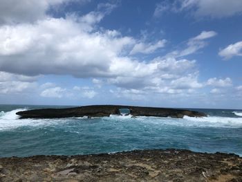 Scenic view of sea against sky