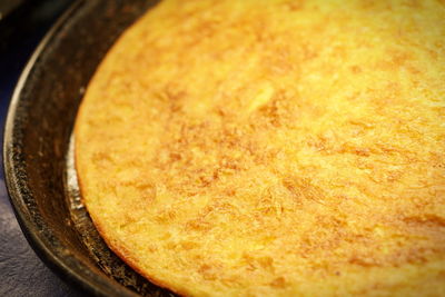 High angle view of bread in container