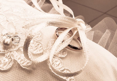 High angle view of shoes on table