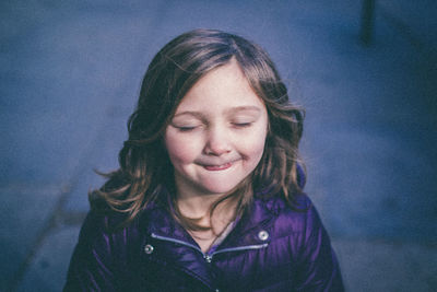 Close-up portrait of a girl