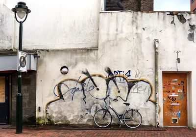 Bicycles on bicycle in city