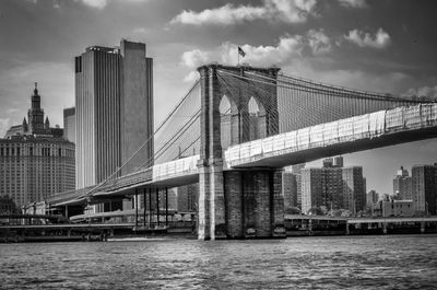 Bridge over river in city