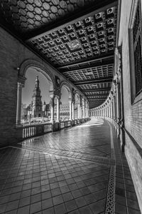 Empty corridor of building