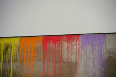 Close-up of multi colored wall