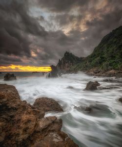 Scenic view of sea against sky