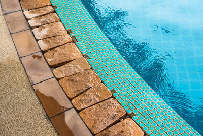 High angle view of swimming pool