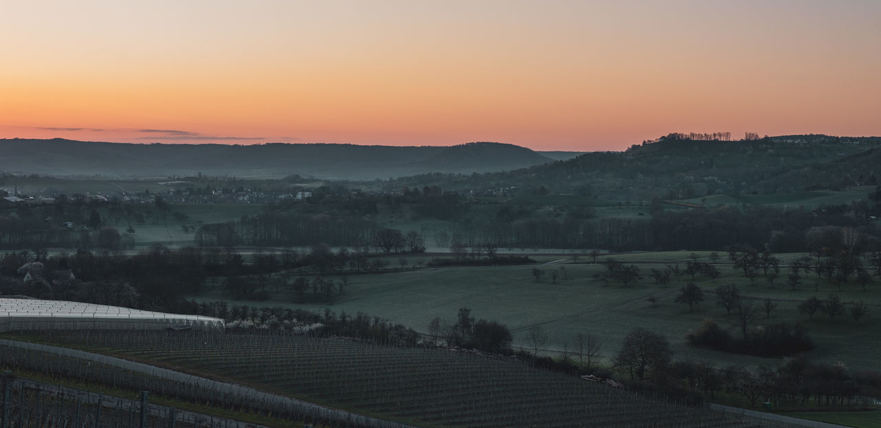 SCENIC VIEW OF LANDSCAPE DURING SUNSET