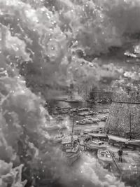 View of sea against cloudy sky