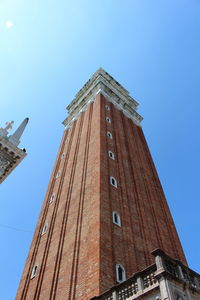 Low angle view of old building against clear sky