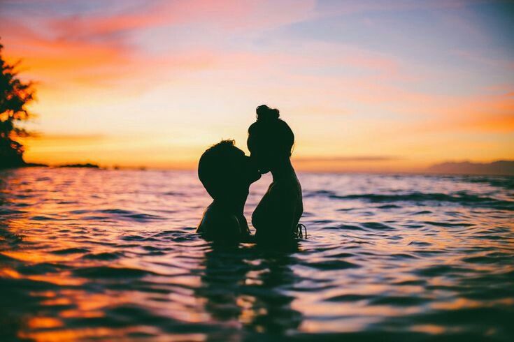 sunset, silhouette, two people, sky, water, sea, togetherness, adult, emotion, positive emotion, women, nature, love, men, land, bonding, people, beach, leisure activity, couple - relationship, horizon over water, outdoors