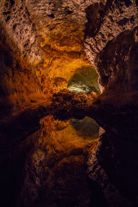 Rock formations in cave