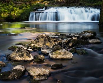 Scenic view of waterfall