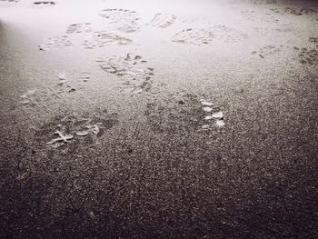 High angle view of sand