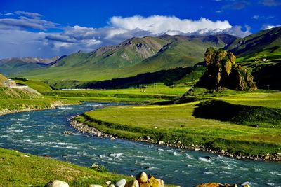 Scenic view of landscape against sky