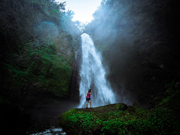 Beautiful waterfall at lumajang east java indonesia