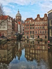 Reflection of buildings in canal