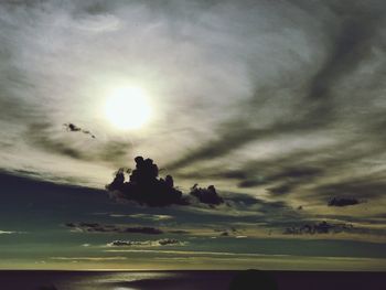 Scenic view of silhouette landscape against sky during sunset