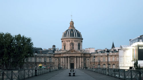 View of historic building against sky in city