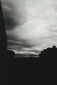Silhouette of buildings against sky