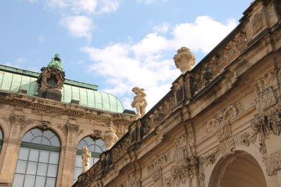 Low angle view of historical building against sky