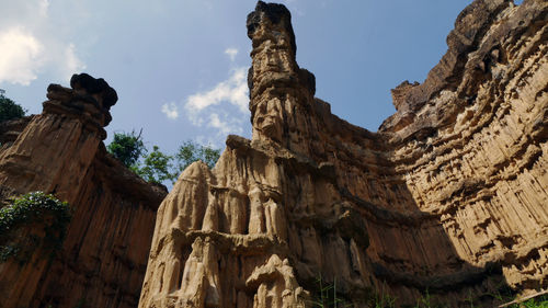 Low angle view of old ruins