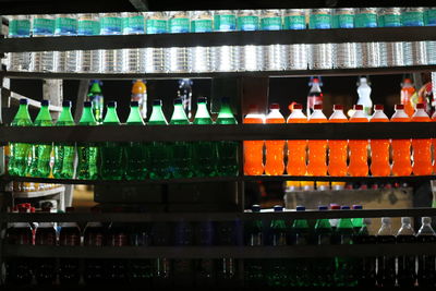 View of illuminated lights at night