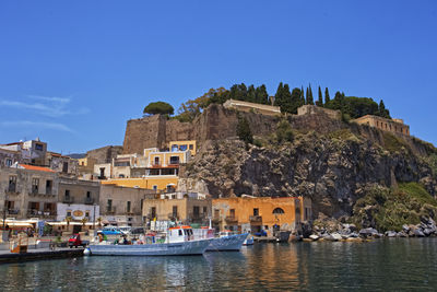 Mediterranean landscape.  a view of lipari, the biggest  of the aeolian islands 