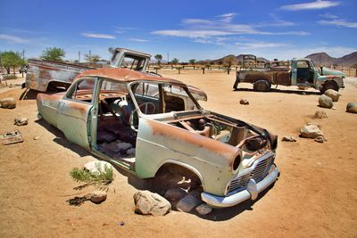 Old rusty car wreck